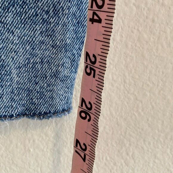 Hollister Ultra High Rise Acid Wash Ripped Patch Mom Jean Vintage Stretch - Picture 12 of 12